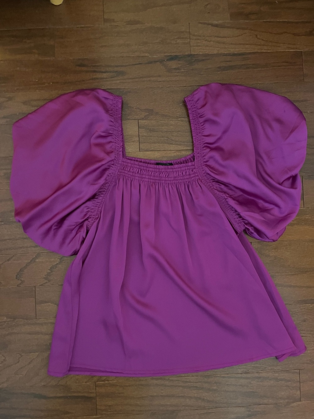 fab'rik Puff-Sleeve Square-Neck Blouse